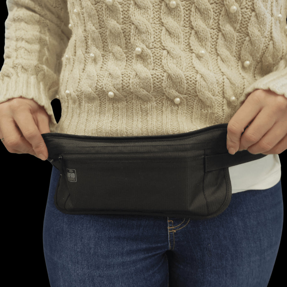 Pochette ceinture de voyage sécurité RFID