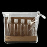 Trousse toilette transparente & Flacons de voyage