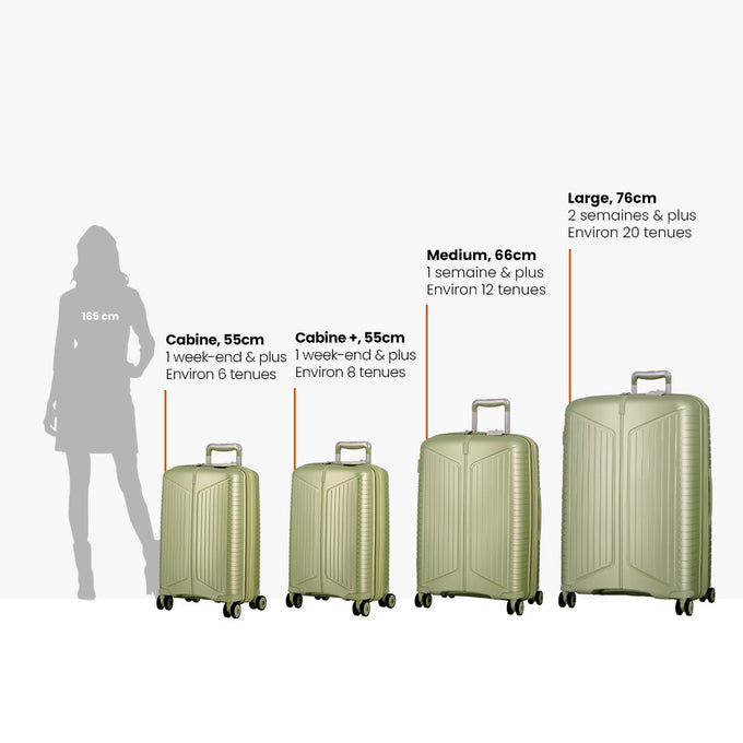 Valise Evae Large 4 roues Extensible 76x51x31/36 cm