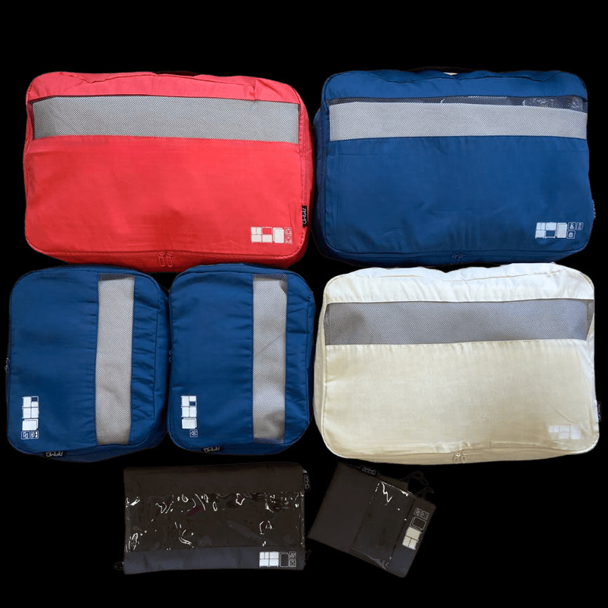 Set de 7 pochettes de voyage taille L