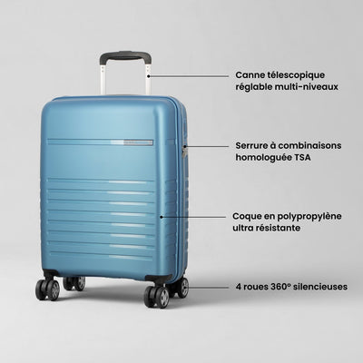 Valise cabine 55x35 cm - Aven Jump | Coque résistante