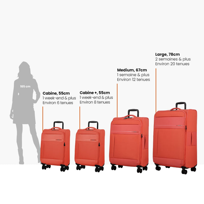 Valise 4 roues extensible 78x48x30/36 cm