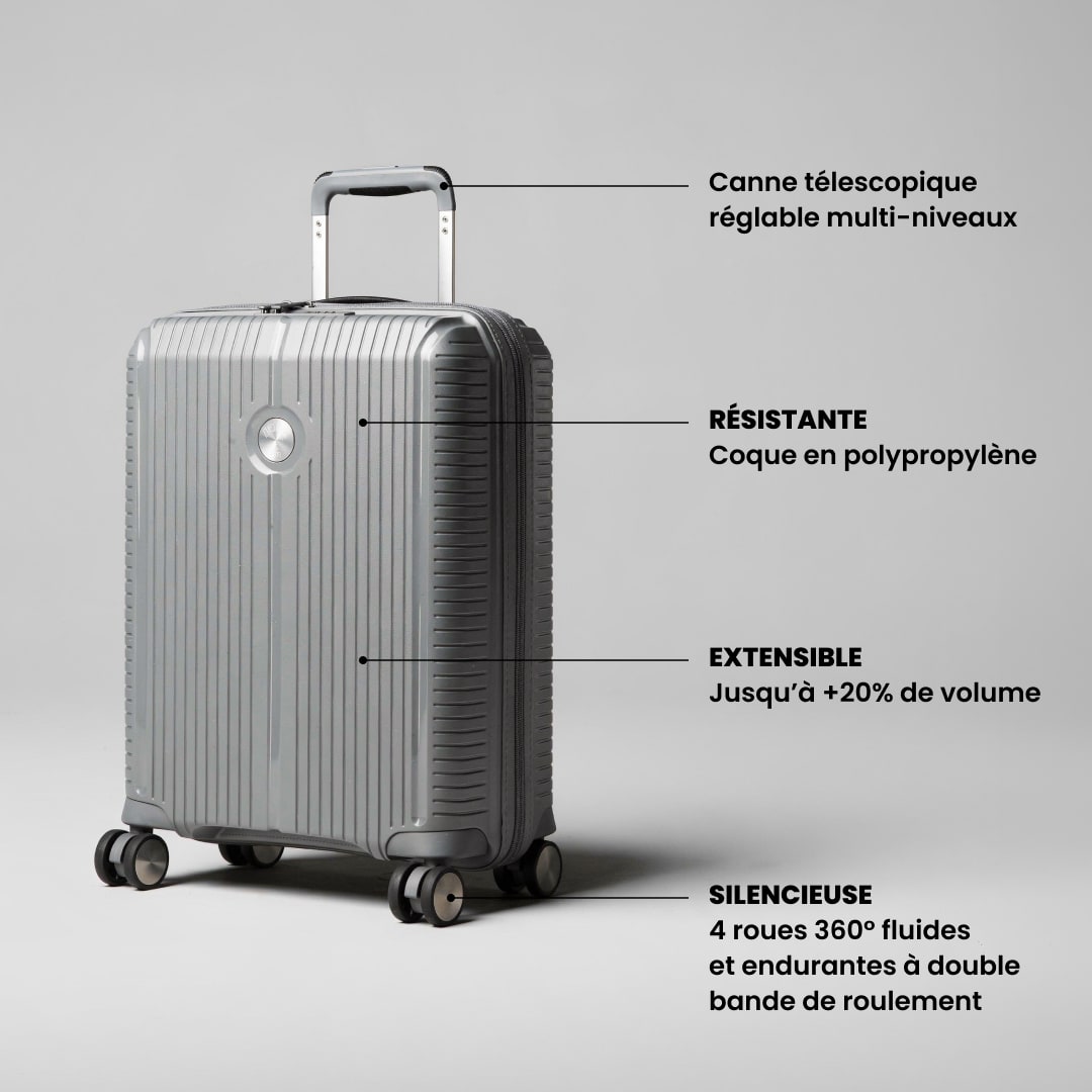 Valise cabine 55x38 cm - Sondo Evolution Jump | Coque résistante
