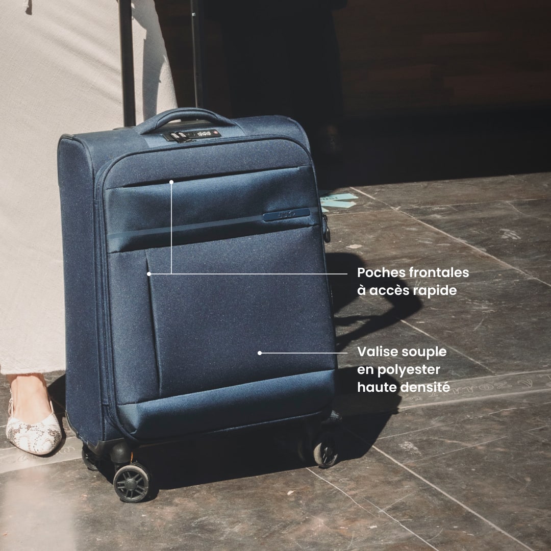 Valise cabine 55 cm - Monthélys Jump | Couleurs intemporelles