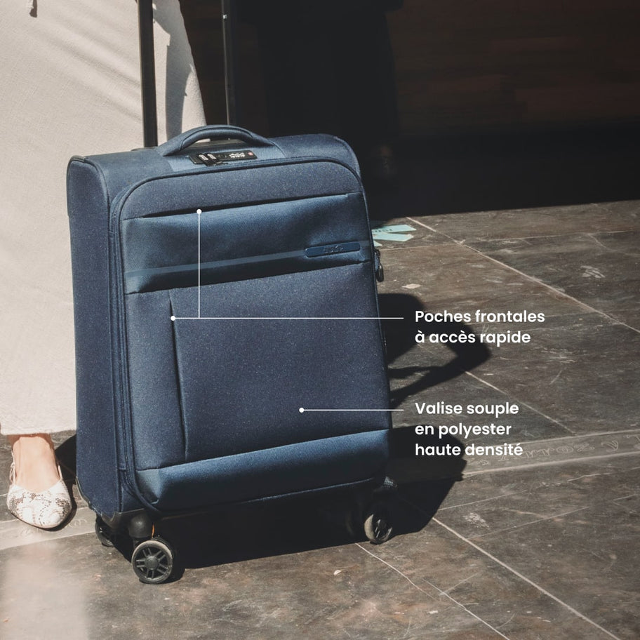 Valise cabine 55 cm - Monthélys Jump | Couleurs intemporelles