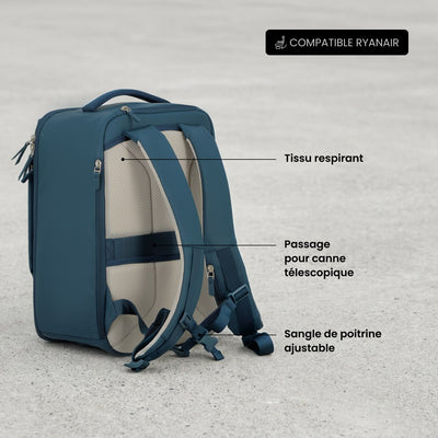 Sac à dos de voyage cabine 40 cm - Obsidian Jump | Compatible Ryanair