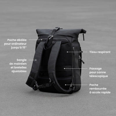 Sac à dos Rolltop - Obsidian Jump | Extensible